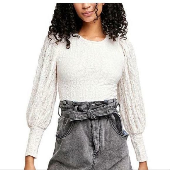 Free People Tops - Free People  Womens  Jasmine Tea Time  Crop Top , Size Large